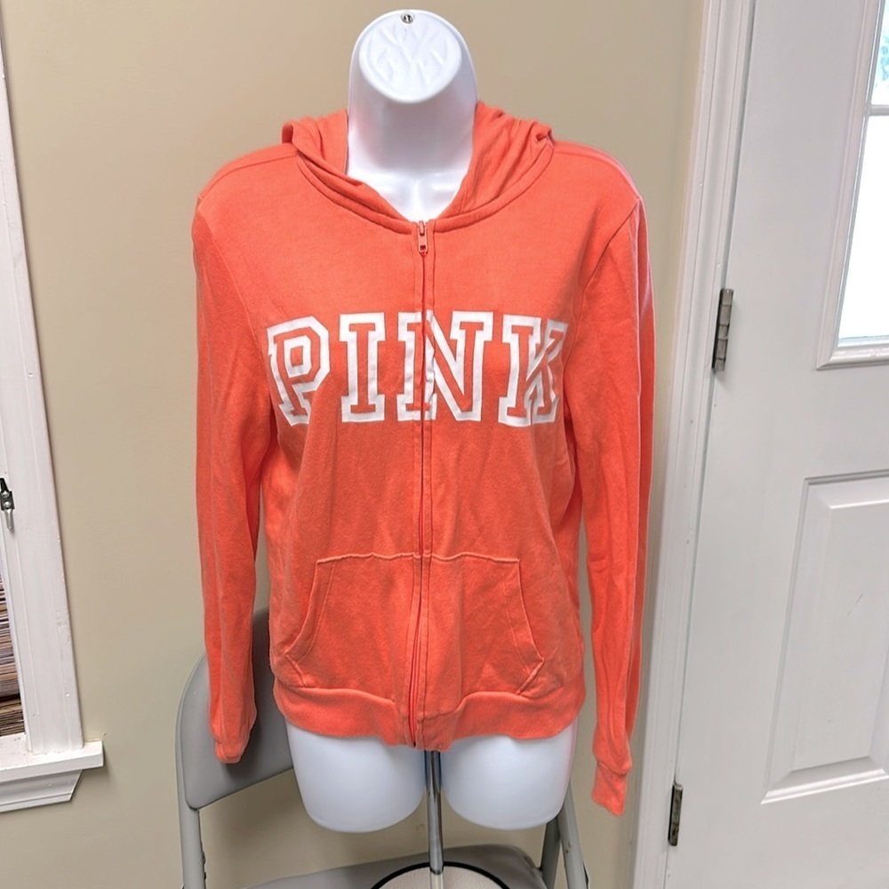 Victoria's Secret PINK Fleece Zip Up Everyday Hoodie, Women's Sweatshirt XS